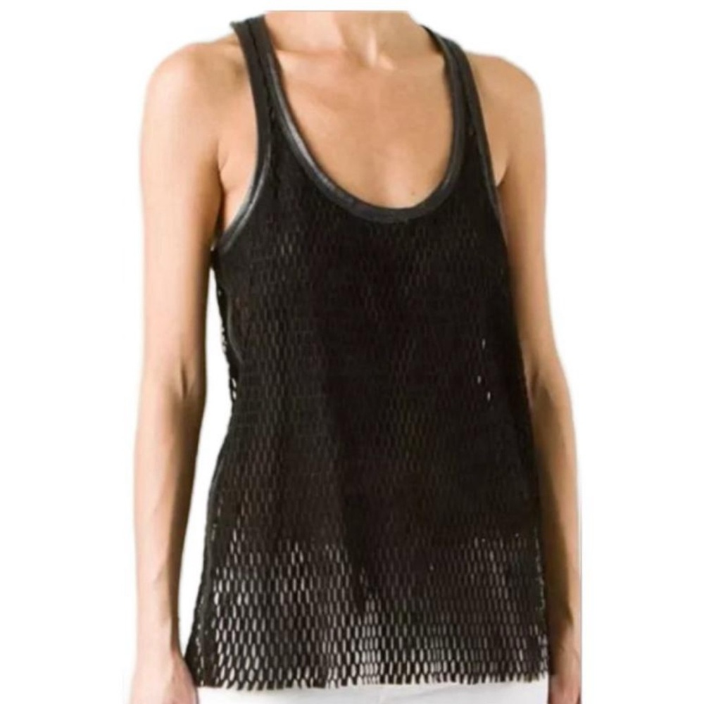 Celebrity Stylist Archive | Isabel Marant Perforated Leather Tank Vest Size 34
